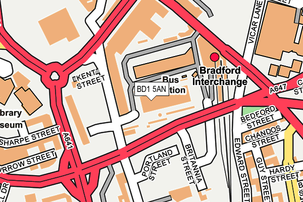 BD1 5AN map - OS OpenMap – Local (Ordnance Survey)