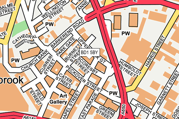 BD1 5BY map - OS OpenMap – Local (Ordnance Survey)