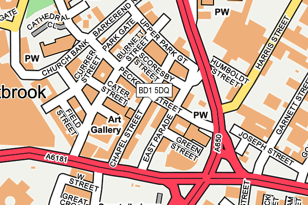 BD1 5DQ map - OS OpenMap – Local (Ordnance Survey)