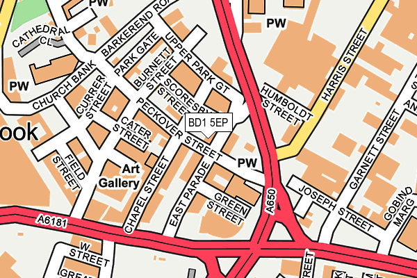 BD1 5EP map - OS OpenMap – Local (Ordnance Survey)