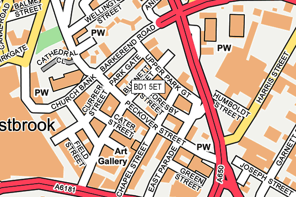 BD1 5ET map - OS OpenMap – Local (Ordnance Survey)