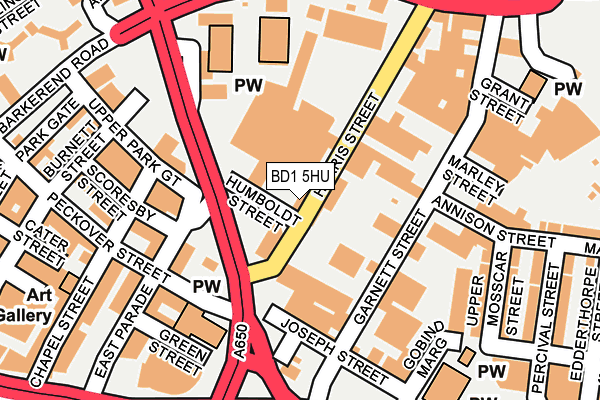 BD1 5HU map - OS OpenMap – Local (Ordnance Survey)