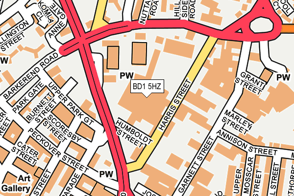 BD1 5HZ map - OS OpenMap – Local (Ordnance Survey)