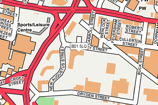BD1 5LQ map - OS OpenMap – Local (Ordnance Survey)