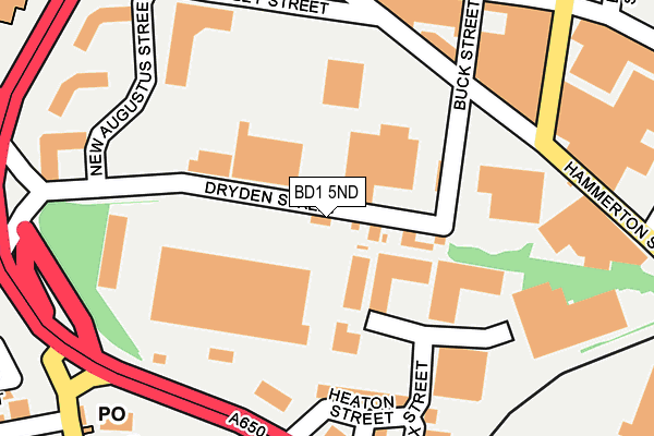 BD1 5ND map - OS OpenMap – Local (Ordnance Survey)