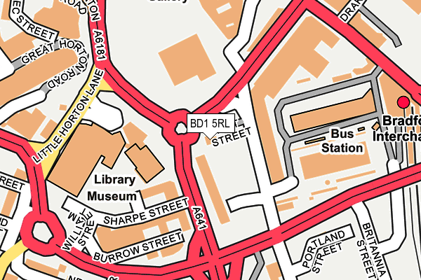 BD1 5RL map - OS OpenMap – Local (Ordnance Survey)