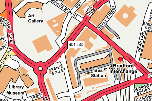 BD1 5SD map - OS OpenMap – Local (Ordnance Survey)