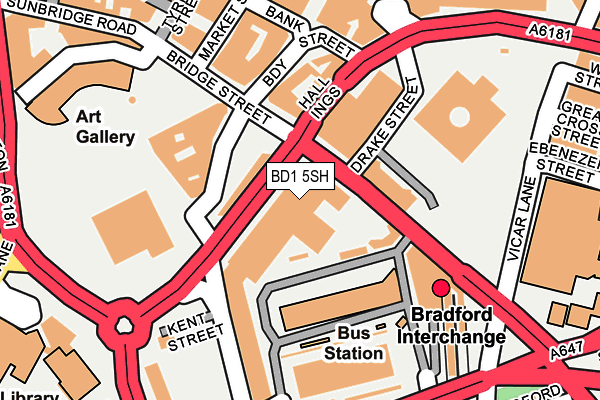 BD1 5SH map - OS OpenMap – Local (Ordnance Survey)