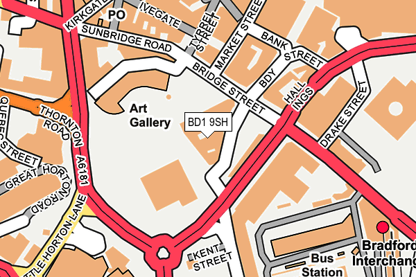 BD1 9SH map - OS OpenMap – Local (Ordnance Survey)