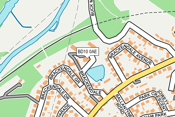 BD10 0AE map - OS OpenMap – Local (Ordnance Survey)