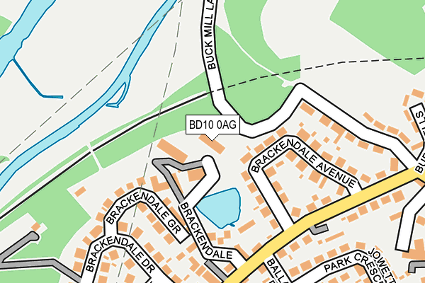 BD10 0AG map - OS OpenMap – Local (Ordnance Survey)