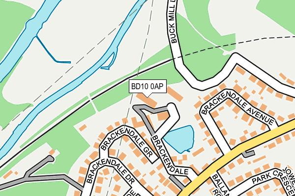 BD10 0AP map - OS OpenMap – Local (Ordnance Survey)
