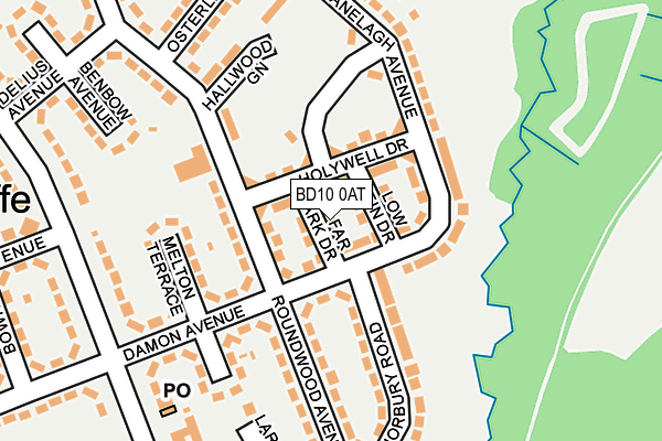 BD10 0AT map - OS OpenMap – Local (Ordnance Survey)