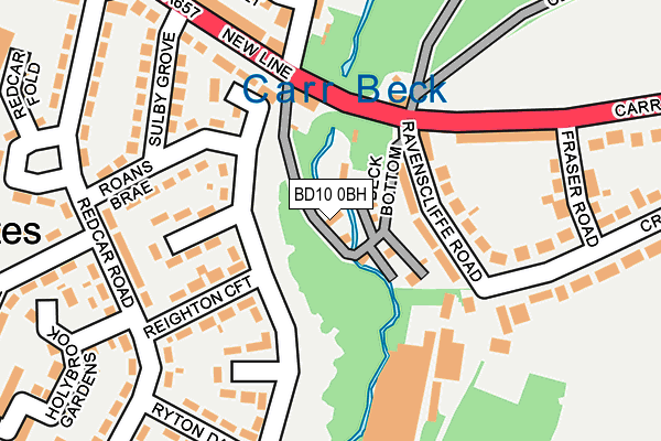 BD10 0BH map - OS OpenMap – Local (Ordnance Survey)