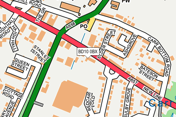 BD10 0BX map - OS OpenMap – Local (Ordnance Survey)