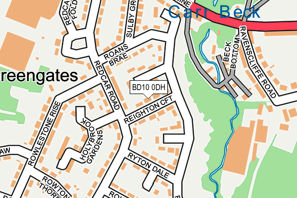 BD10 0DH map - OS OpenMap – Local (Ordnance Survey)