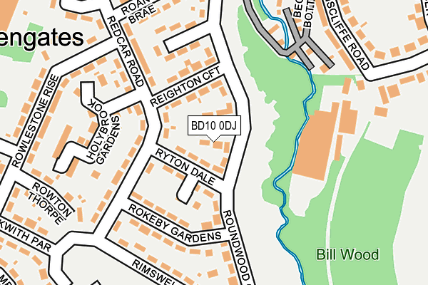 BD10 0DJ map - OS OpenMap – Local (Ordnance Survey)