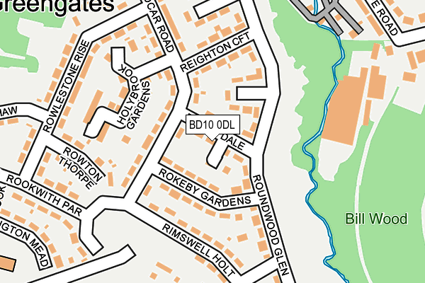 BD10 0DL map - OS OpenMap – Local (Ordnance Survey)