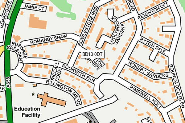 BD10 0DT map - OS OpenMap – Local (Ordnance Survey)