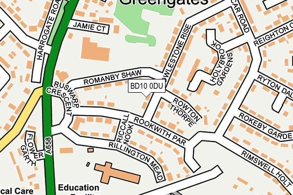 BD10 0DU map - OS OpenMap – Local (Ordnance Survey)
