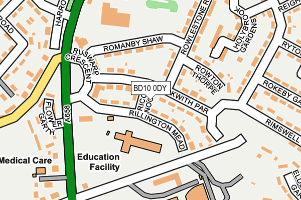 BD10 0DY map - OS OpenMap – Local (Ordnance Survey)