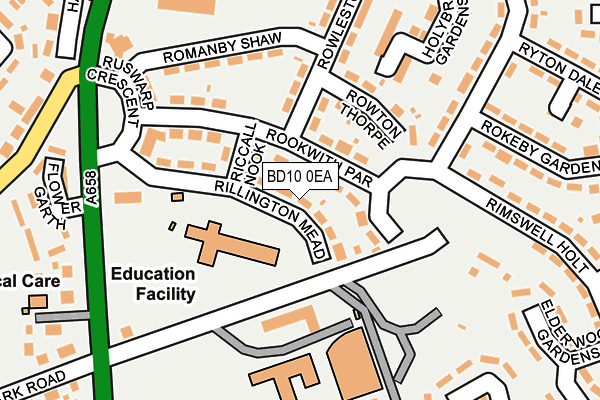 BD10 0EA map - OS OpenMap – Local (Ordnance Survey)