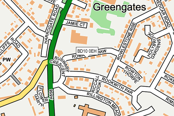 BD10 0EH map - OS OpenMap – Local (Ordnance Survey)