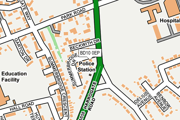 BD10 0EP map - OS OpenMap – Local (Ordnance Survey)