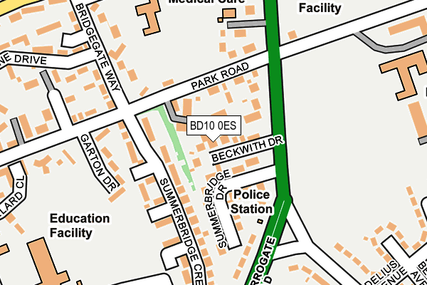 BD10 0ES map - OS OpenMap – Local (Ordnance Survey)