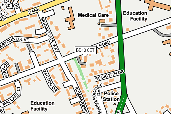 BD10 0ET map - OS OpenMap – Local (Ordnance Survey)