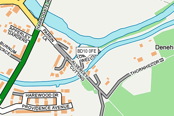 BD10 0FE map - OS OpenMap – Local (Ordnance Survey)