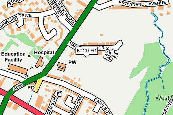 BD10 0FG map - OS OpenMap – Local (Ordnance Survey)