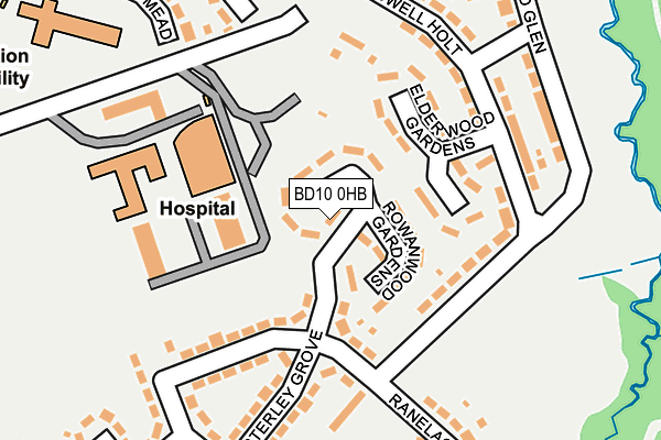 BD10 0HB map - OS OpenMap – Local (Ordnance Survey)