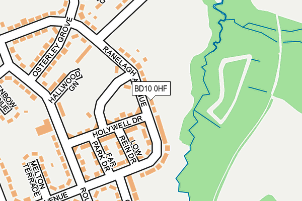 BD10 0HF map - OS OpenMap – Local (Ordnance Survey)