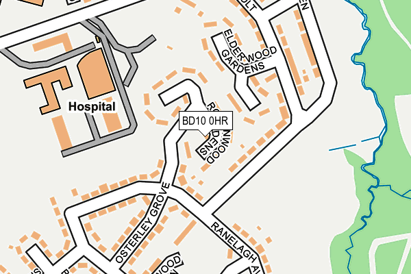 BD10 0HR map - OS OpenMap – Local (Ordnance Survey)