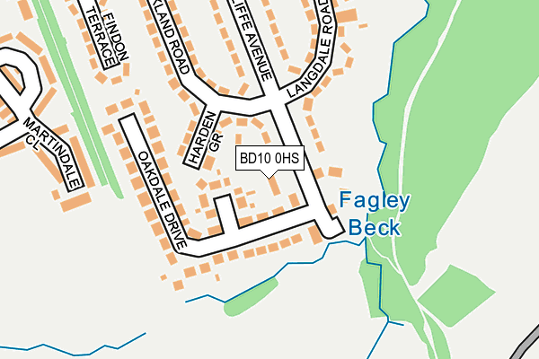 BD10 0HS map - OS OpenMap – Local (Ordnance Survey)