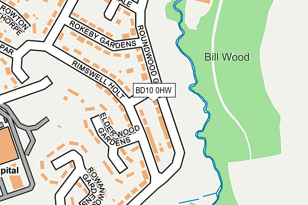 BD10 0HW map - OS OpenMap – Local (Ordnance Survey)