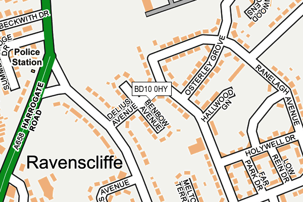 BD10 0HY map - OS OpenMap – Local (Ordnance Survey)