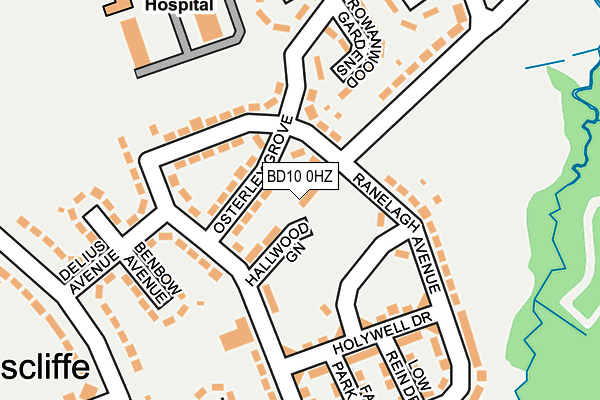 BD10 0HZ map - OS OpenMap – Local (Ordnance Survey)