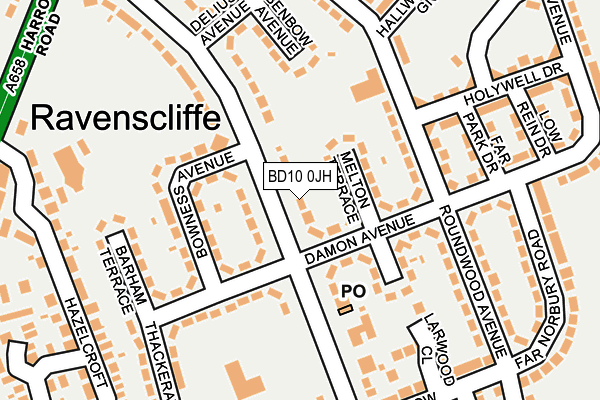 BD10 0JH map - OS OpenMap – Local (Ordnance Survey)