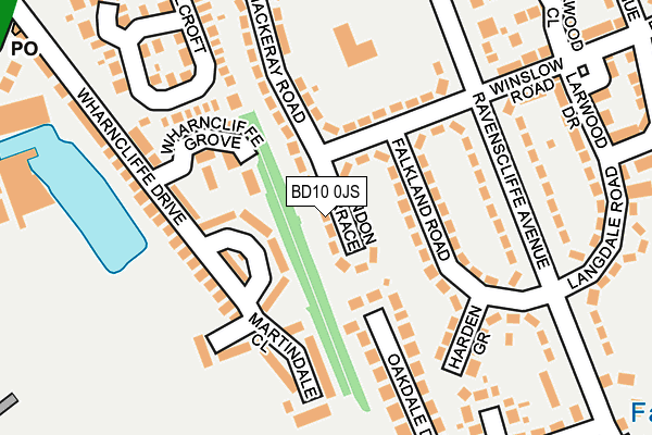 BD10 0JS map - OS OpenMap – Local (Ordnance Survey)