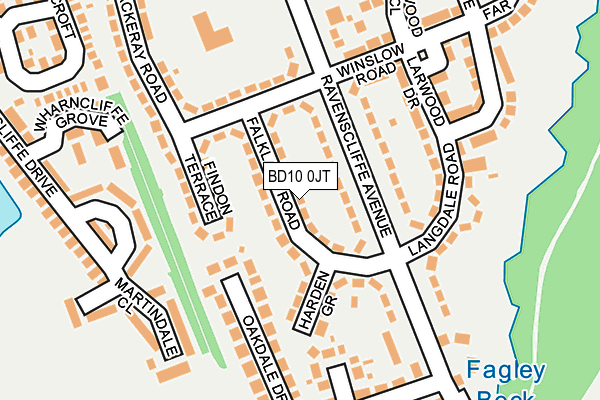 BD10 0JT map - OS OpenMap – Local (Ordnance Survey)