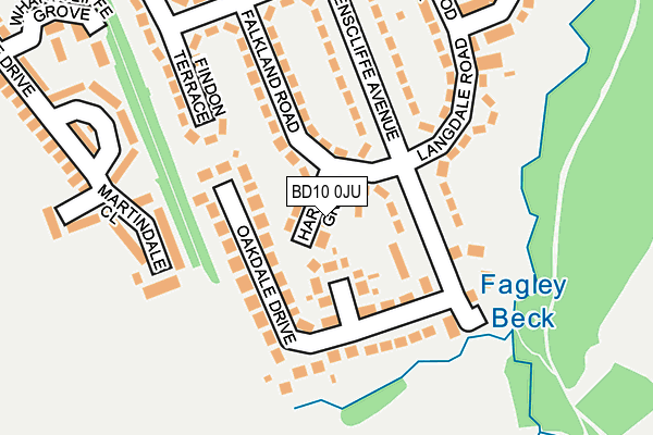 BD10 0JU map - OS OpenMap – Local (Ordnance Survey)