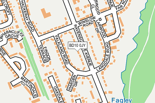 BD10 0JY map - OS OpenMap – Local (Ordnance Survey)