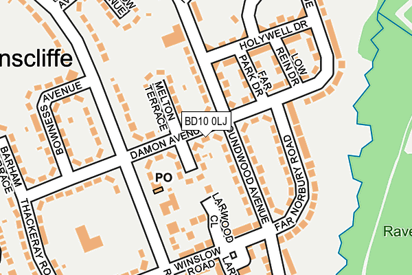 BD10 0LJ map - OS OpenMap – Local (Ordnance Survey)