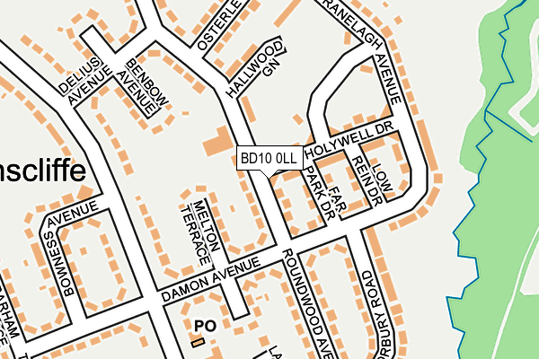 BD10 0LL map - OS OpenMap – Local (Ordnance Survey)