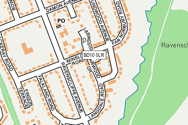 BD10 0LR map - OS OpenMap – Local (Ordnance Survey)