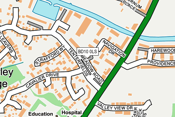 BD10 0LS map - OS OpenMap – Local (Ordnance Survey)