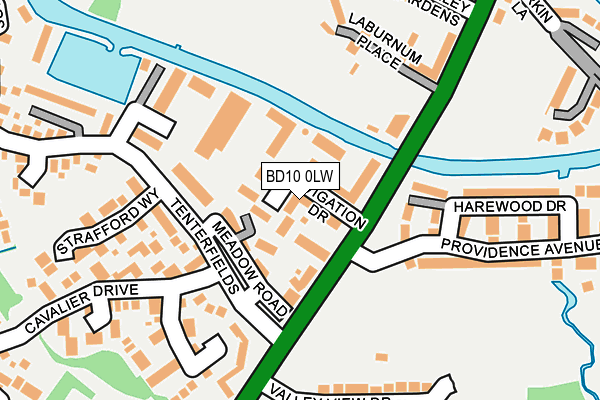 BD10 0LW map - OS OpenMap – Local (Ordnance Survey)