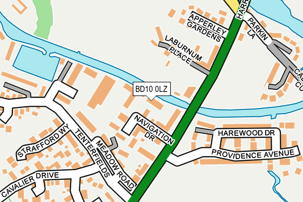 BD10 0LZ map - OS OpenMap – Local (Ordnance Survey)